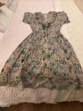 Zadig & Voltaire Paisley Print Dress in Cream, Green, Pink